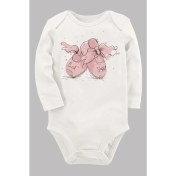 Resim Limon Organik Baskılı Pamuklu Unisex Bebek Body UZUNKOLE28 