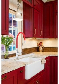 Resim Eca Nita Esnek Uçlu Eviye Mutfak Eviye Bataryası Kırmızı 102118112 