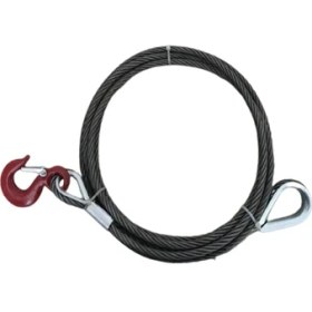 Resim 12 mm Kalınlıkta 5 Metre Bir Ucu Halka Bir Ucu Kanca 12 Tona Kadar Çekebilen Çelik Çekme Halatı 