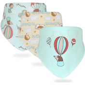 Resim 3 Adet/takım Yüksek Kalite Önlükler Çift Katmanlar Pamuk Tükürük Havlusu Hedgehog Hedgehog 