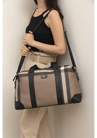 Resim Silver Polo Sp873 Kadın Seyahat Çantası Ekose Kahve-siyah 
