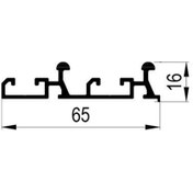 Resim Albatur Alüminyum 3 Metre Üst Ray (ALB-M50 7234 410*3) 