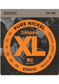 Resim D'addario Epn110 Xl Pure Nickel Serisi Elektro Gitar Tel Seti Re 