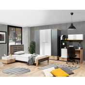 Resim Genç Odası, Relax Genç Odası Takımı - Dolap, Karyola, Komodin, Çalışma Masası 