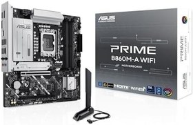 Resim ASUS PRIME B860M-A WIFI Intel B860 LGA1851 DDR5 8666 2xDP HDMI Çift M2 USB3.2 Gen 2x2 WiFi 6E + BT AURA RGB 2.5Gbit LAN mATX 7+1+1 Güç Aşamaları, 1xGen5 M.2, Ready for Advanced AI PC 