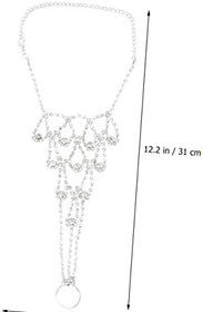 Resim 3 Bohem Bileği Zinciri Elmas Tenis Bileği Bilezik Takısı Zincir Kristal Dangle Halhal Kristal Yalınayak Sandalet Tenis Bilezikler Asılı Aksesuarlar Plaj Gelin 