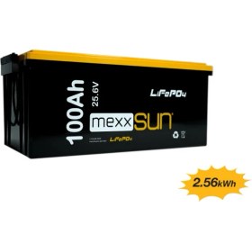 Resim Mexxsun 25.6 VOLT-100AH Lifepo4 Lityum Akü Dayanıklı Tasarım ve Uzun Süreli Kullanım İçin 