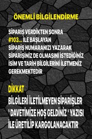 Resim Modifiye Fabrikası Özel Günler İçin Karşılama Ayna Stickerı | Düğün Kına Nişan Söz | Beyaz Folyo | Sadece Yazı | 