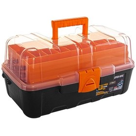 Resim Raflı Takım Çantası 16'' Alet Çantası Raflı Şeffaf Kapak 