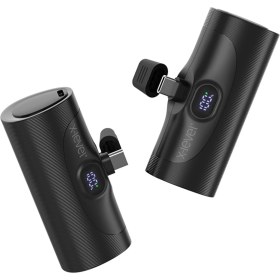 Resim XP2304 20W Pd Fast Hızlı Usb-C / Type-C Soketli Yatay Stand Özellikli Ekranlı Mini Kompakt 5000 Mah Taşınabilir Şarj Aleti Powerbank 