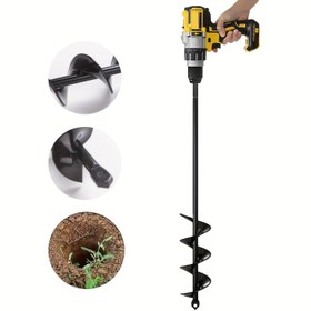 Resim Bitki Dikimi için Matkap Ucu - 1.6 x 16 İnç & 3.5 x 16 İnç set - Bahçe Spiral Delik Matkabı ve Saksı Dikme Aracı - Yatak Bitkileri, Şemsiye Delikleri - 3/8 İnç Altıgen Sürücü Matkap 