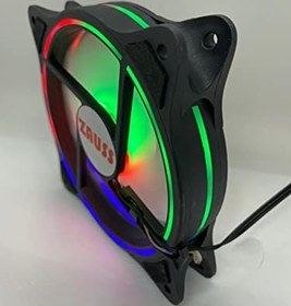 Resim Zauss ZB-400 3 Renk İçi ve Dışı Hareketli Rainbow Rgb Kasa Mining Fanı 12CM Fanı 0.3A 