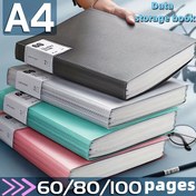 Resim 1 adet 60/20 sayfalık A4 Klasör - Şeffaf Ekleme Tasarımı, Belgelerin Net Görünümü, Büyük Kapasiteli Depolama, Ofis ve Çalışma için Vazgeçilmez! 