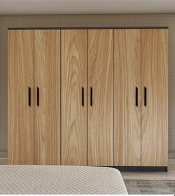 Resim Gm 087 Favorite 6 Kapılı Aynasız Sonomo - Antrasit Gri Gardırop 