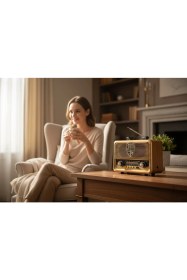 Resim Royal Trend Güneş Panelli Nostaljik Radyo,bluetooth Özellikli Nostalji Radyo 