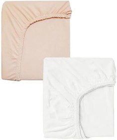 Resim 2 Adet 65 x 95 + 10 cm Anne Yanı Lastikli Penye Kumaş Bebek Çarşafı 