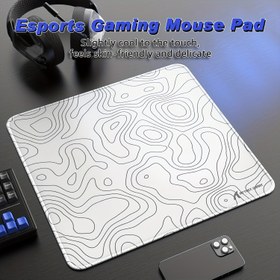 Resim ATTACK SHARK CM02 Oyun Fare Ped - Kaymaz Yüzey, Geliştirilmiş Kontrol ve Hız için Ergonomik Dalgalı Tasarım, Esports, PC Oyunları ve Ofis Kullanımı için Işık Bej Dostu Dayanıklı Masa Matı, Pürüzsüz Dokulu Mousepad 