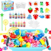 Resim Magic Water Fairy Oyuncak Seti Aqua Fairy Su Jeli Seti Magic Water Fairy Jeli 12 Magic Jel ve 12 Kalıp Mürekkep Balığı Yapıcı İçerir, Noel Hediyesi, Parti Hediyesi, Doğum Günü Hediyesi, Çocuk Sanat DIY STEM Hediyesi 12 Renk 30 adet 