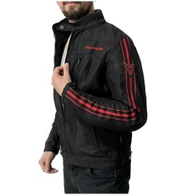 Resim Venom Compas Motorcu Ceketi Yazlık Siyah Mont 