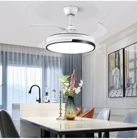 Resim Minofell Tavan Vantilatörü Aydınlatmalı Gizli Kanat Pervaneli Kumandalı Açılır-kapanır Kanat 3 Işık 