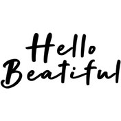 Resim habune Hello Beatiful Sticker 20 X 10 Cm 