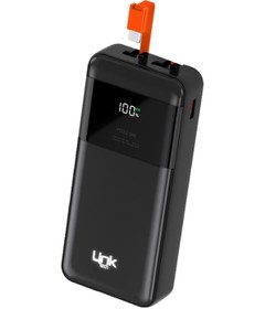 Resim Linktech Lc23 20000 Mah 22.5w Led Ekranlı Süper Hızlı Kablolu Powerbank Siyah 