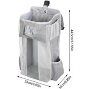 Resim Gri Asılı Bebek Bezi Caddy Organizatör Büyük Kapasiteli Çocuk Odası Organizatörü Çoklu Cep Ve Bebek Bebek Bakım Çantaları 56520821 Gri 