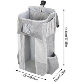 Resim Gri Asılı Bebek Bezi Caddy Organizatör Büyük Kapasiteli Çocuk Odası Organizatörü Çoklu Cep Ve Bebek Bebek Bakım Çantaları 56520821 Gri 