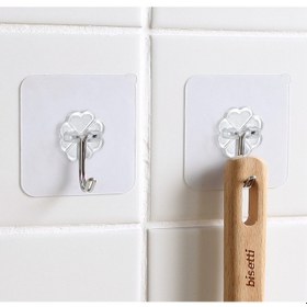 Resim Alife Mutfak Banyo Kendinden Yapışkanlı Şeffaf Askı 5 Li Set 