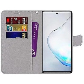 Resim SATURCASE Samsung Galaxy Note 10 Plus için Kılıf, Güzel PU Deri Kapaklı Mıknatıslı Cüzdan Stant Kart Yuvaları El Kayışı Koruyucu Kılıf Samsung Galaxy Note 10 Plus (DH-2) için 