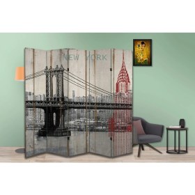 Resim Şehir Temalı Özel Tasarım Paravan Room Divider 180 x 200 cm 