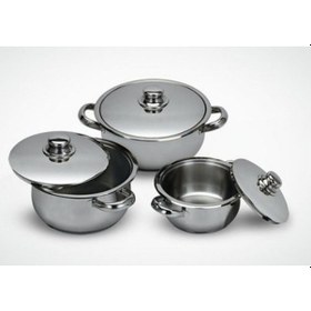 Resim Gülsan Çakır 6 Parça Mini Çelik Tencere Seti Çelik Kapak 