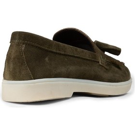 Resim Deery Kadın Hakiki Süet Yeşil Püsküllü Loafer - 02042zyslc01 