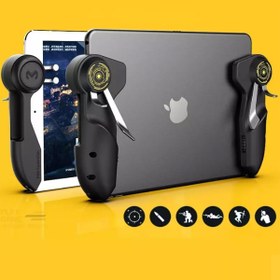 Resim Maztech Oyun Konsolu Ipad, Ipad Pro Tablet Için 6 Parmak Tetik Pubg Mobile Joystick Premium 
