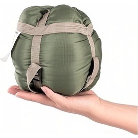 Resim Lixada Hafif Seyahat Uyku Tulumu, Asker Yeşili, 680g, Taşınabilir, Çift Yönlü Fermuar, 9 -15 Arası Kullanım. Çok Renkli Çok Renkli 