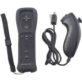 Resim Anahtar Wii Kablosuz Gamepad Uzaktan Kumandası İçin Siyah 