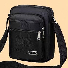 Resim Erkekler için [Şık Stil] Siyah Crossbody Çanta - Ayarlanabilir Askılı Çok Bölmeli İş Omuz Çantası, Seyahat ve Günlük Kullanım için Kompakt Tasarım, İş Aksesuarı | Şık İş Çantası | Güvenli Kapatma Çantası, Küçük Crossbody Çanta 
