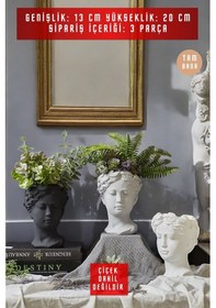 Resim Dekoratif Vazo Seti Obje Ev Dekorasyon Masa Üstü Dekor Vazo Seti Model 37 Beyaz Siyah Bej Beyaz Siyah Bej 