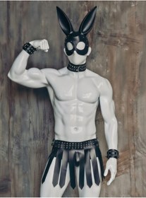 Resim SİLENT LOVE ERKEK DERİ HARNESS GLADYATÖR FANTEZİ KOSTÜM AKSESUAR UNİSEX 