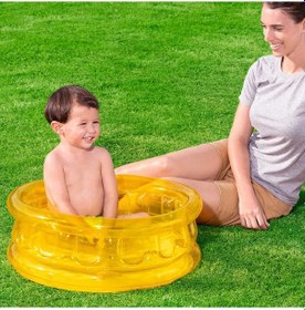 Resim Şişme Bebek Havuzu Şeffaf Sarı 64 CM x 25 CM 51112 Çok Renkli 