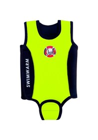 Resim Owli Swimwarm Üşütmeyen Bebek Mayosu Neon Sarı - Siyah 001 