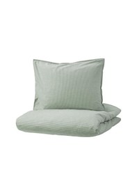 Resim Bergpalm Tek Kişilik Nevresim Takımı Meridyendukkan Çizgili Model Su Yeşili 150x200 Cm 