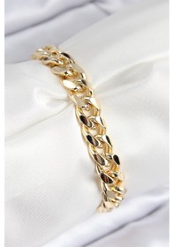 Resim Vıp Pirinç Zirkon Taşlı Klasik Zincir Model Gold Renk Kadın Bileklik - Tj-bb7766 Açık Mor 