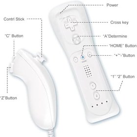 Resim Funmo 2'li Wii Controller Uzaktan Kumandalı Set Nunchuck Wii Controller, Retro Wii Uzaktan Kumanda ve Nunchuck Controller Wii/Wii U ile Uyumlu, Silikon Kılıf ve Bilek Bandı Dahil (Beyaz) 