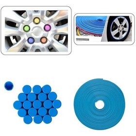 Resim Silikon Bijon Kapağı Ve Jant Koruyucu Mavi Bijon Ölçü 21 N11.135 