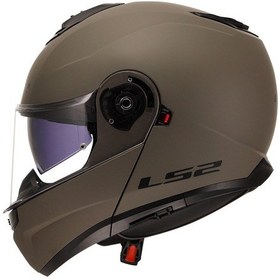 Resim Ls2 Strobe 2 Çene Açılır Kask Mat Kum M Mat Kum 