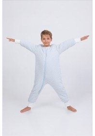 Resim Cantoy Erkek Çocuk Kalın Elyaf Dolgulu Premium Kalite 2.5 Tog Desenli Uyku Tulumu-mavi-sarı Mavi - Sarı 