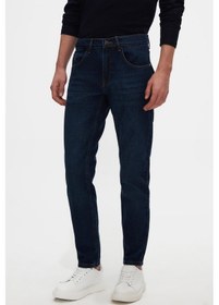 Resim D's Damat Ds Damat Comfort Fit Lacivert Düz Jean Kot Beş Cepli Yıkamalı Denim Pantolon 3hcj3ort00103 101 