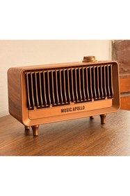Resim Coverzone Yeni Nesil Retro Radyo Görünümlü Speaker USB TF AUX Bluetooth Vintage Müzik Kutusu Kahverengi B3 