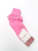 Resim LUCYK&KİDS Dantelli Kısa Kokulu Pamuk Çocuk Çorap-pembe-beyaz-krem 